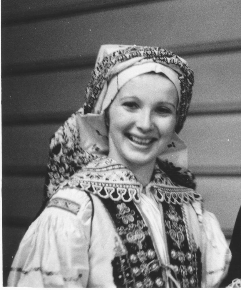 Helena Kazárová v traditional costume. Photo: Private archive H.K.